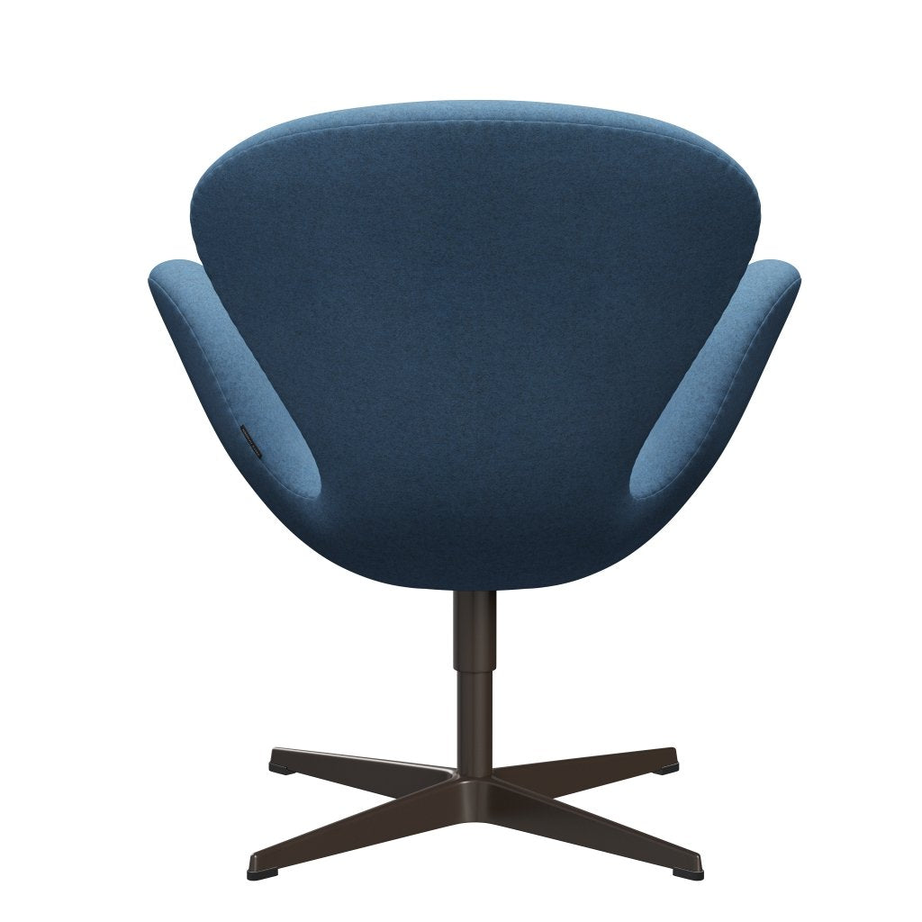 Fritz Hansen Swan stol, brun brons/divina melange ljusblå