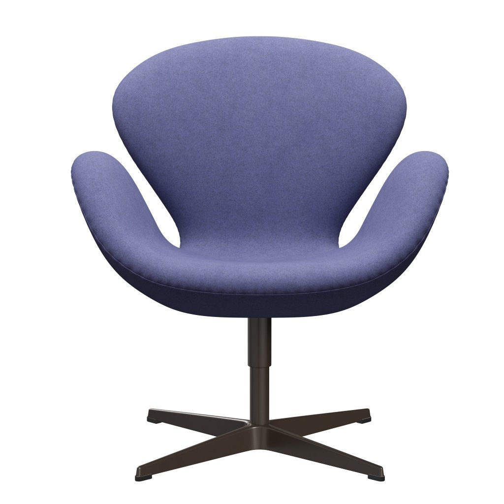 Fritz Hansen Swan Chair, Brown Bronze/Divina Melange Light Purple