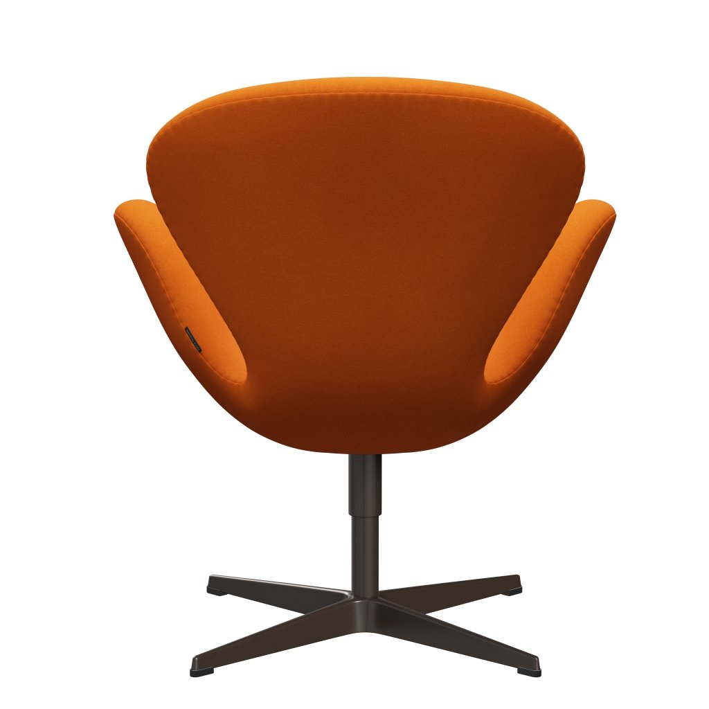 Fritz Hansen Swan Chair, Brown Bronze/Divina Orange (444)