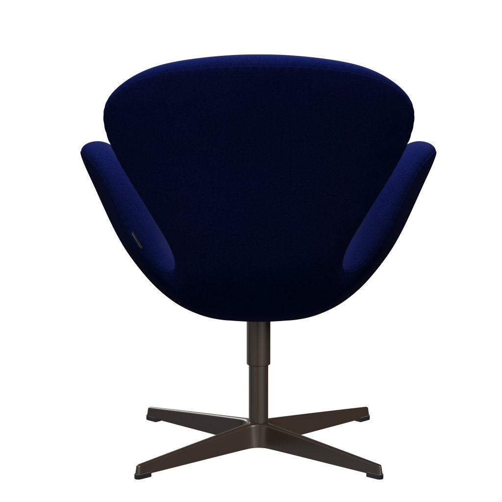 Fritz Hansen Swan Chair, Brown Bronze/Divina Royal Blue