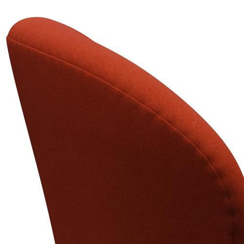 Fritz Hansen Swan stol, brun brons/divina terrakotta röd