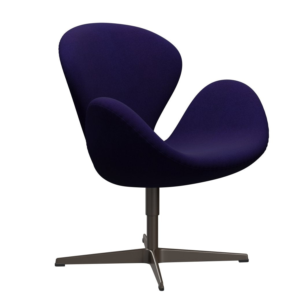 Fritz Hansen Swan Chair, Brown Bronze/Divina Dark Purple (692)