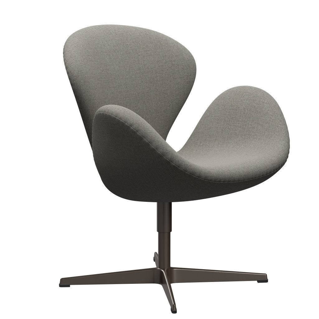 Fritz Hansen Swan stol, brun brons/re-wool grå vit/naturlig