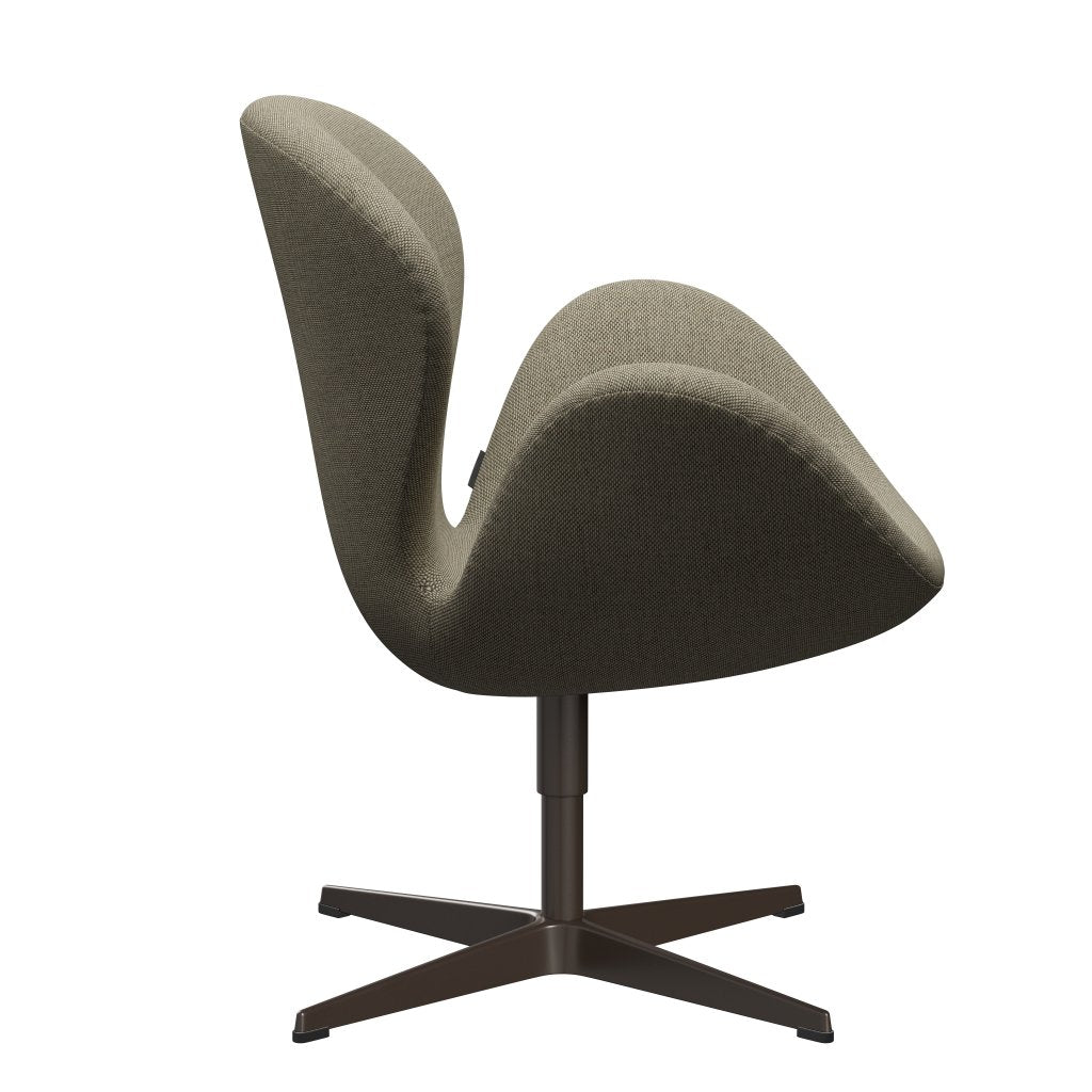Fritz Hansen Swan stol, brun brons/omskull lätt beige/naturlig