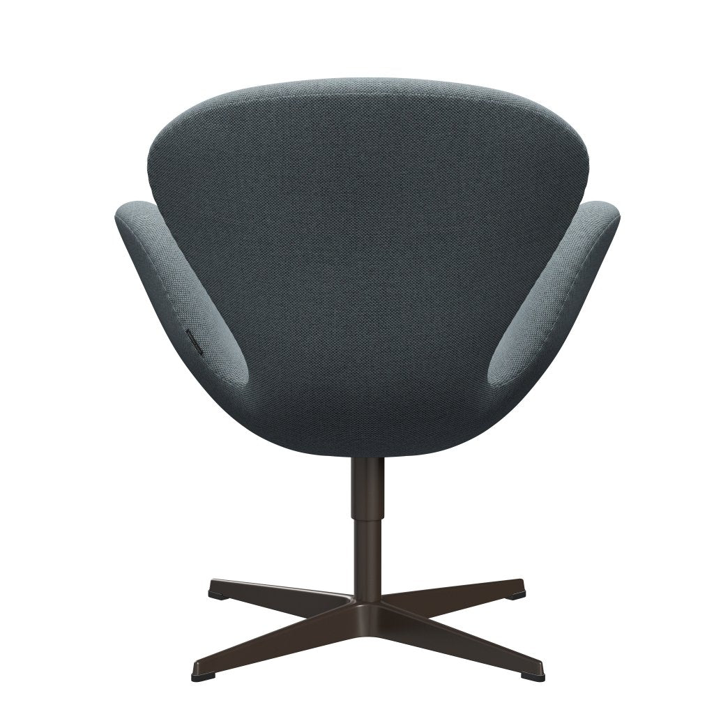 Fritz Hansen Swan-stol, brun brons/omskull ljusblå/naturlig