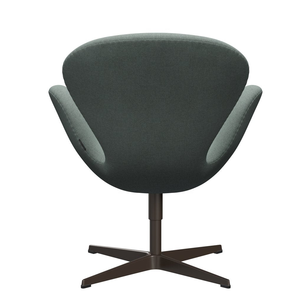 Fritz Hansen Swan-stol, brun brons/re-wool lätt aqua/naturlig