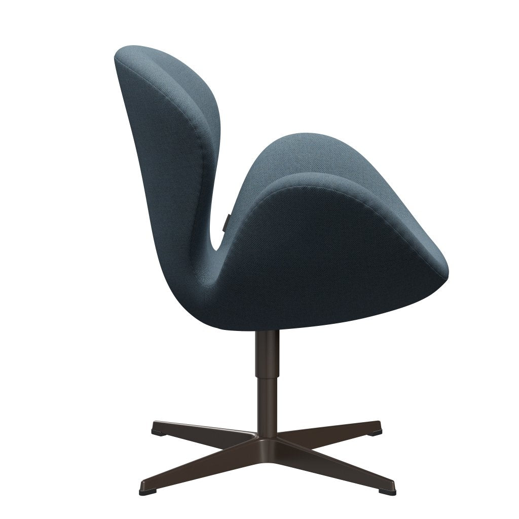 Fritz Hansen Swan-stol, brun brons/omskull naturlig/ljusblå