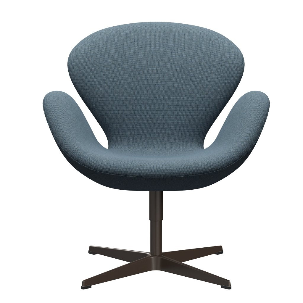 Fritz Hansen Swan-stol, brun brons/omskull naturlig/ljusblå
