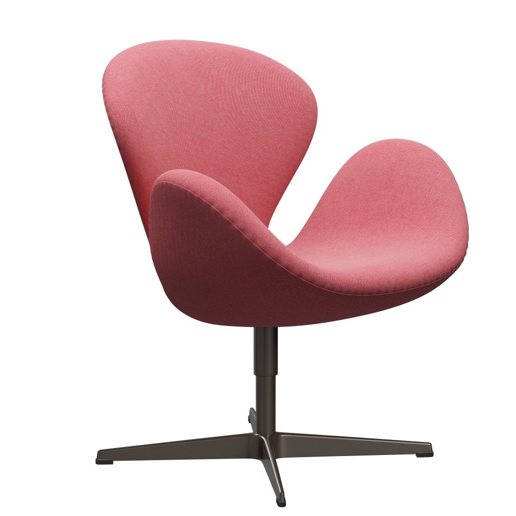 Fritz Hansen Svanenstol, Brown Bronze/Rime Bright Red/White