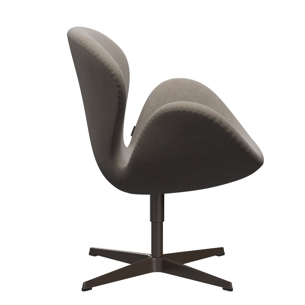 Fritz Hansen Swan stol, brun brons/rime khaki/vit