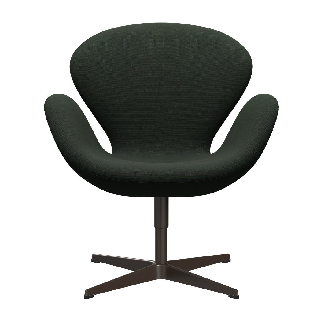 Fritz Hansen Swan -stol, brun brons/stålcut mörk armégrön
