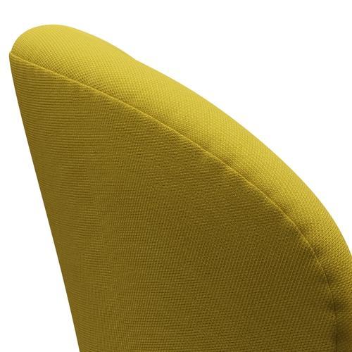 Fritz Hansen Swan stol, brun brons/stålcut ljusgrön/gul