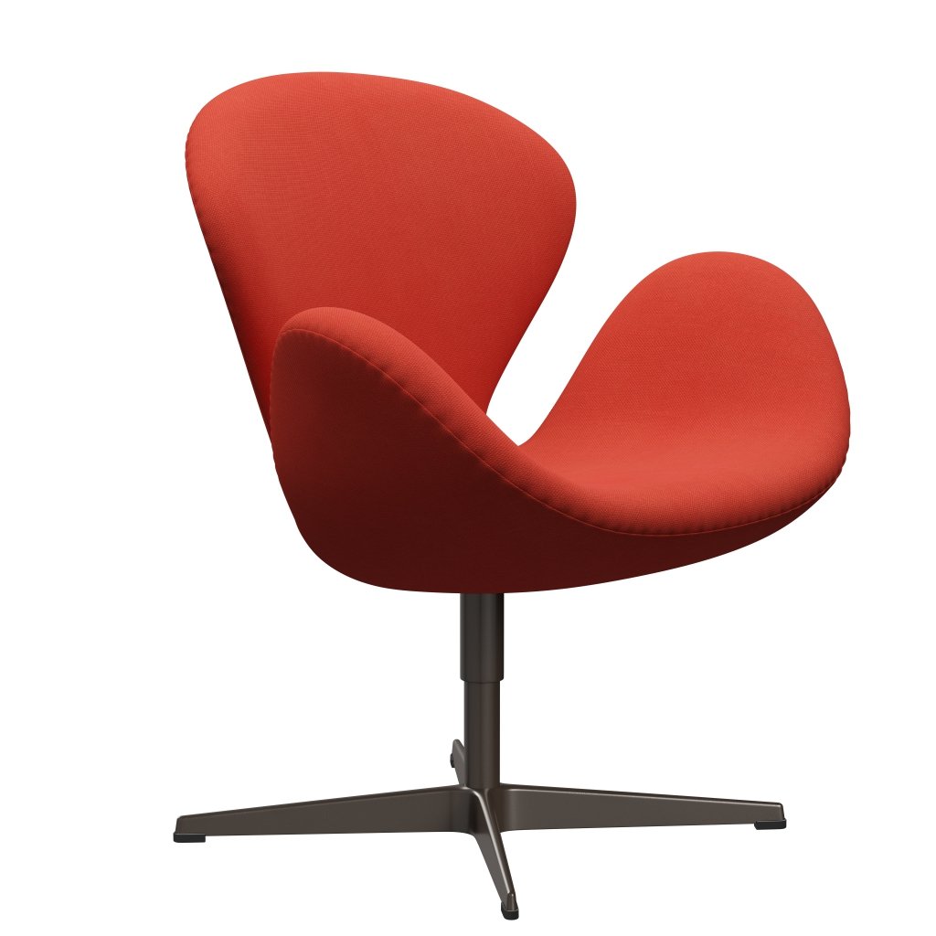 Fritz Hansen Swan Chair, Brown Bronze/Steelcut High Red