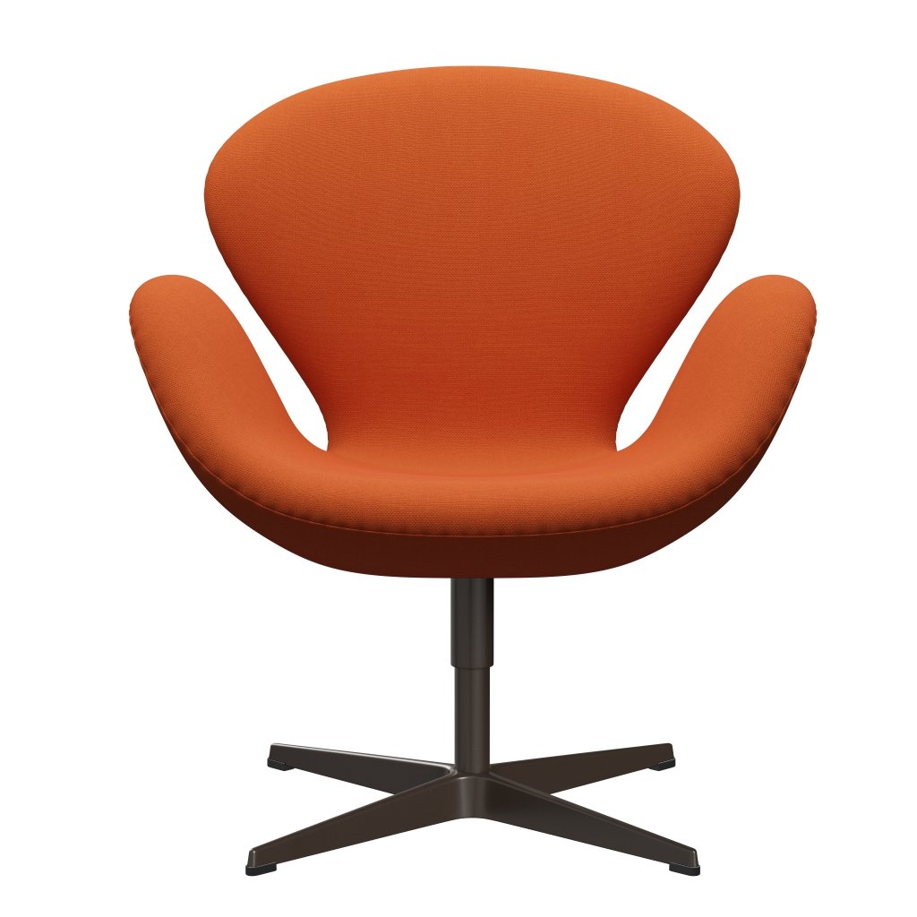 Fritz Hansen Swan Chair, Brown Bronze/Steelcut Dark Orange