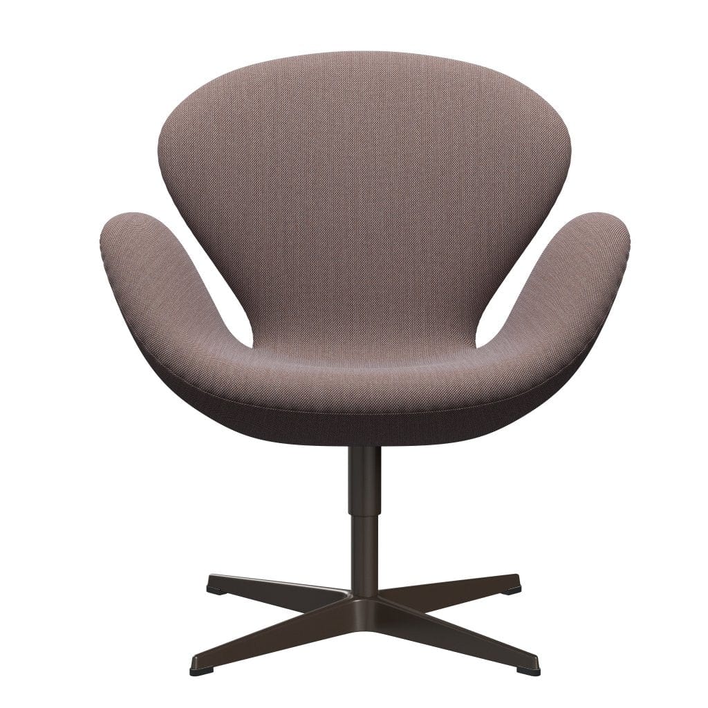 Fritz Hansen Swan stol, brun brons/steelcut trio orange/ljusgrå/svart