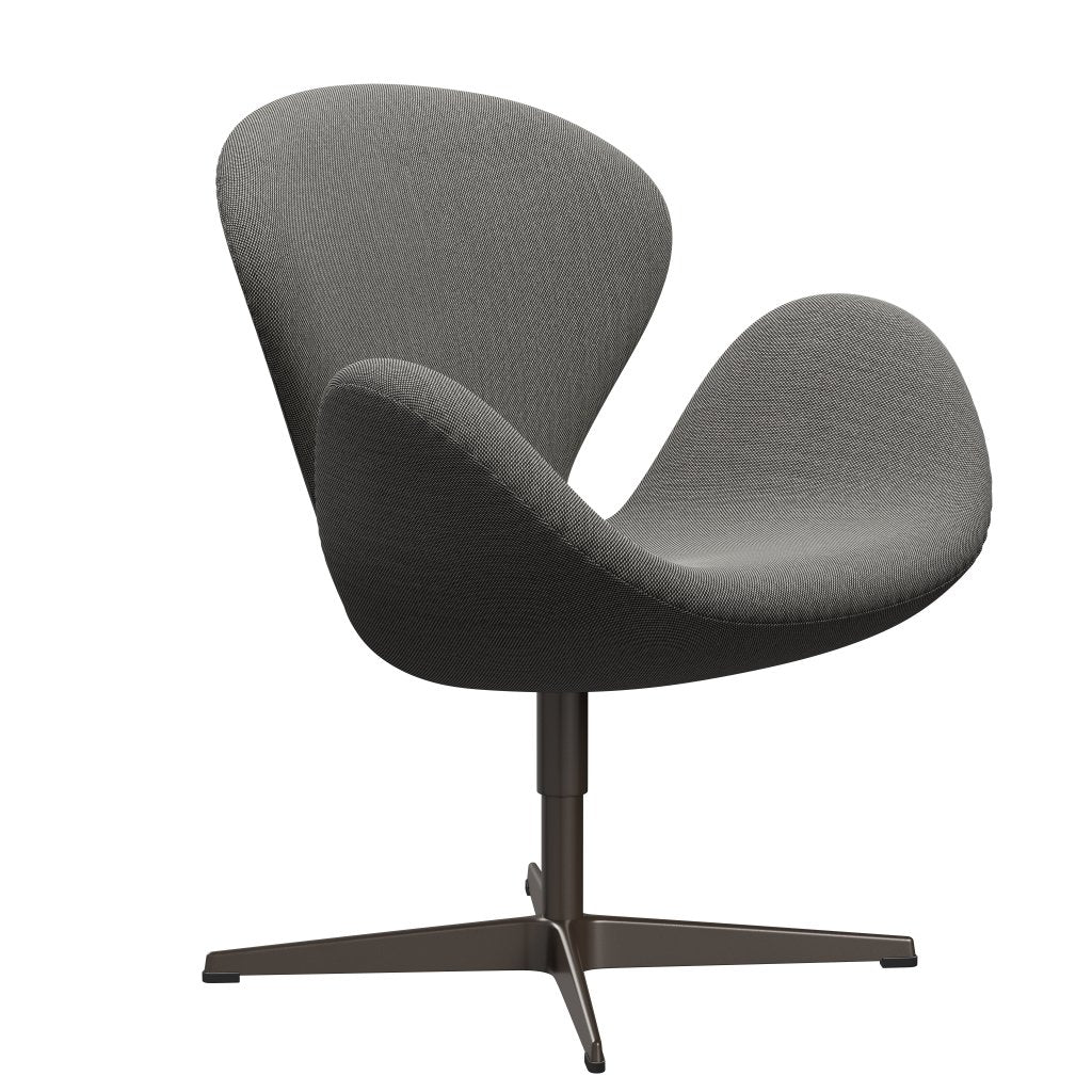 Fritz Hansen Swan Chair, Brown Bronze/Steelcut Trio White/Black