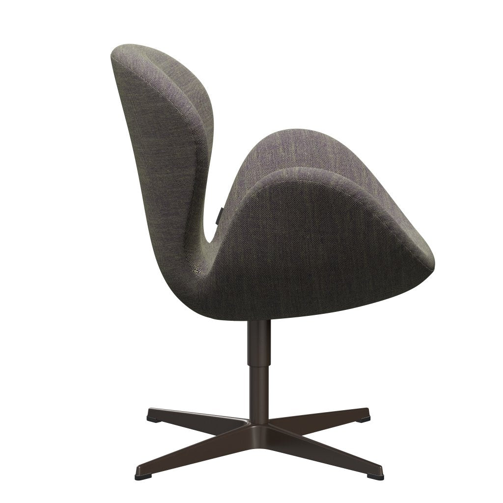 Fritz Hansen Swan stol, brun brons/sunniva ljusgrön/lila