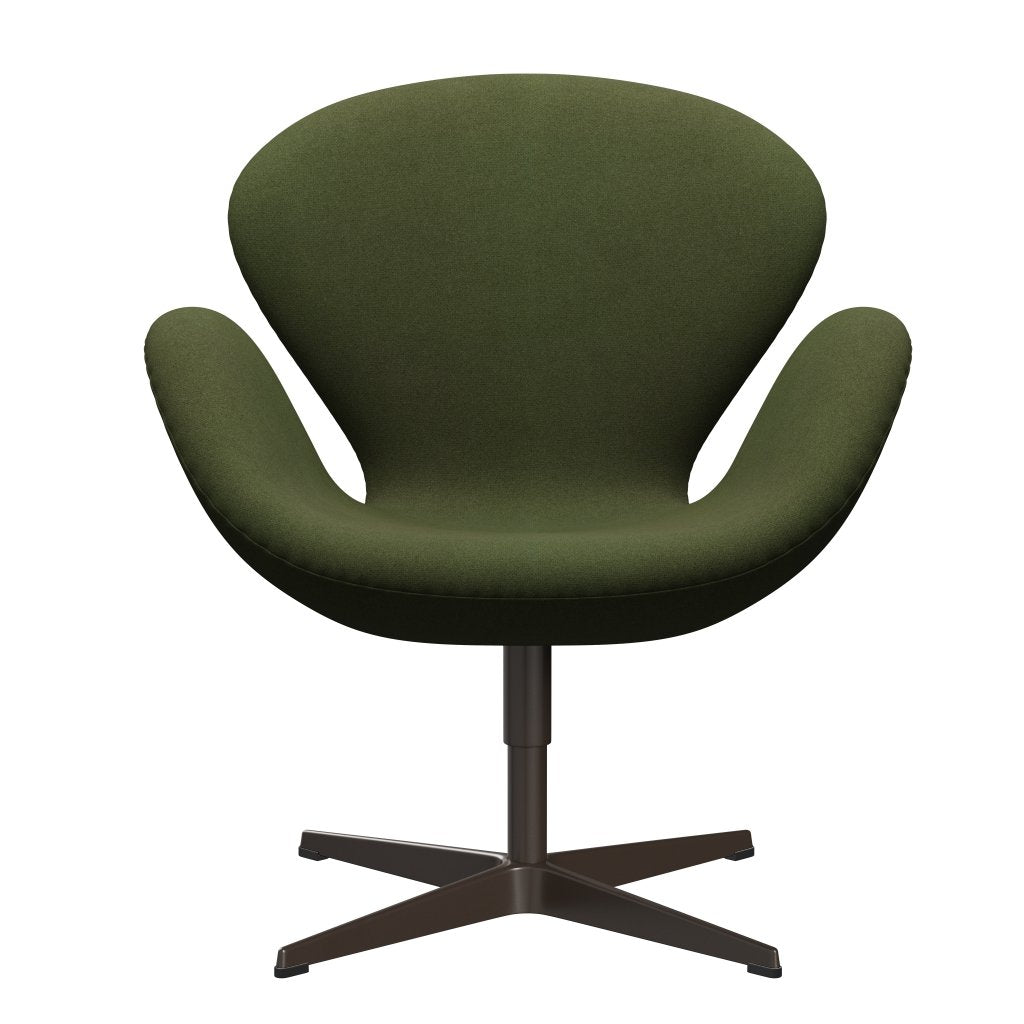 Fritz Hansen Swan stol, brun brons/tonus millitar green divina