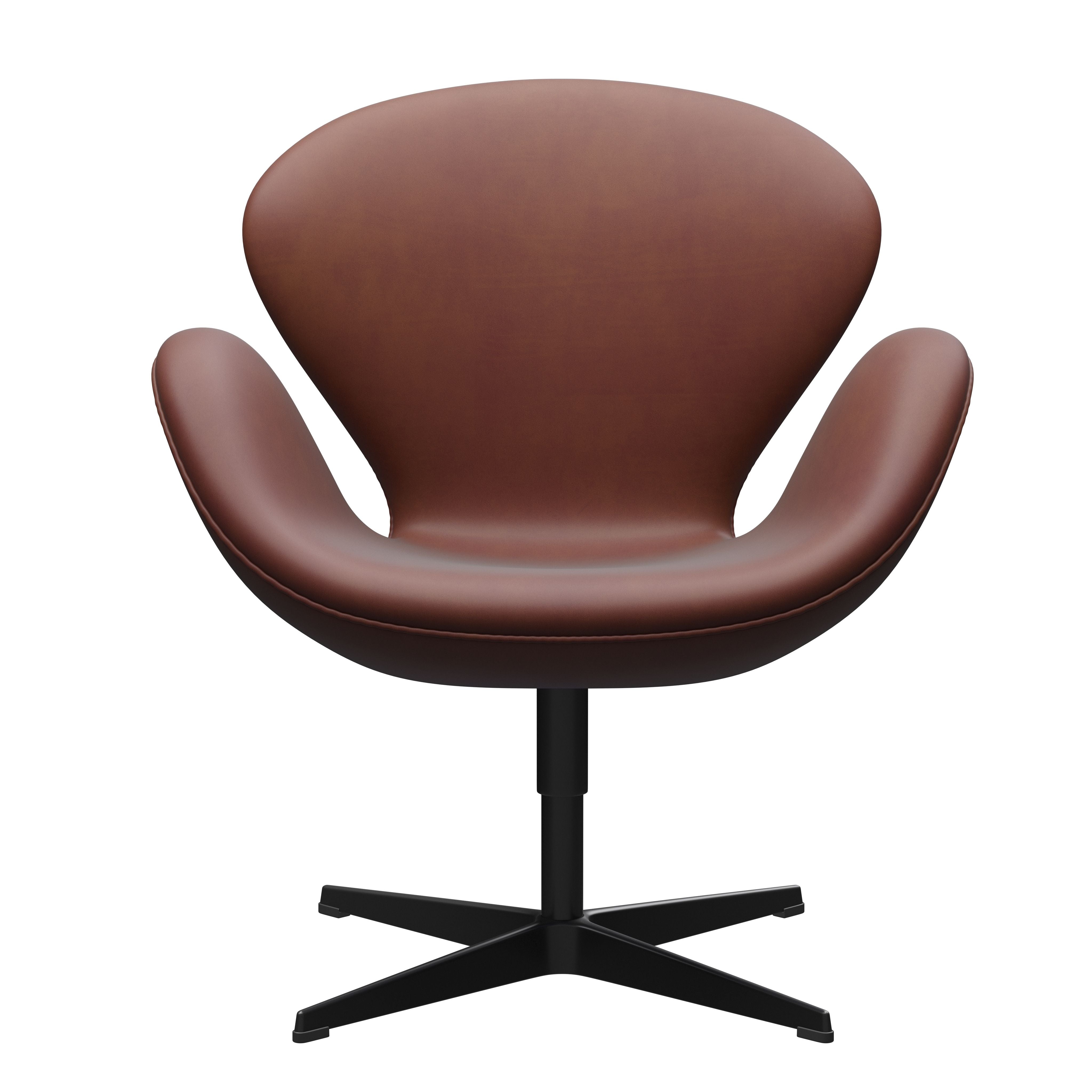 Fritz Hansen Swan Chair, Grace Chestnut Leather - Jubileumssamling