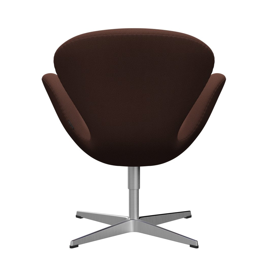 Fritz Hansen Swan -stol, satinpolerad aluminium/fångst brun/ljus ros