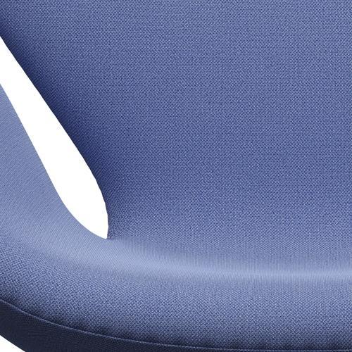 Fritz Hansen Swan -stol, satinpolerad aluminium/fångst klarblå