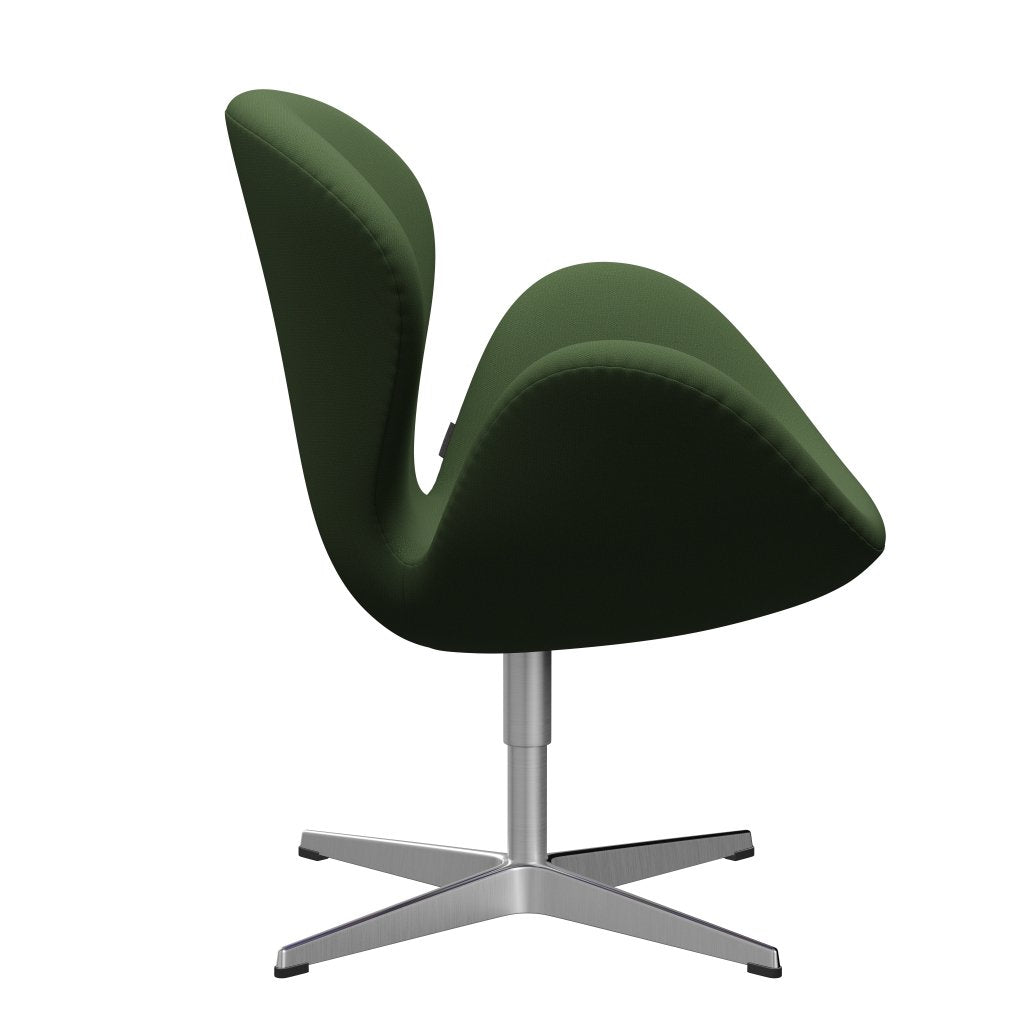 Fritz Hansen Swan -stol, satinpolerad aluminium/fångst Moss Green