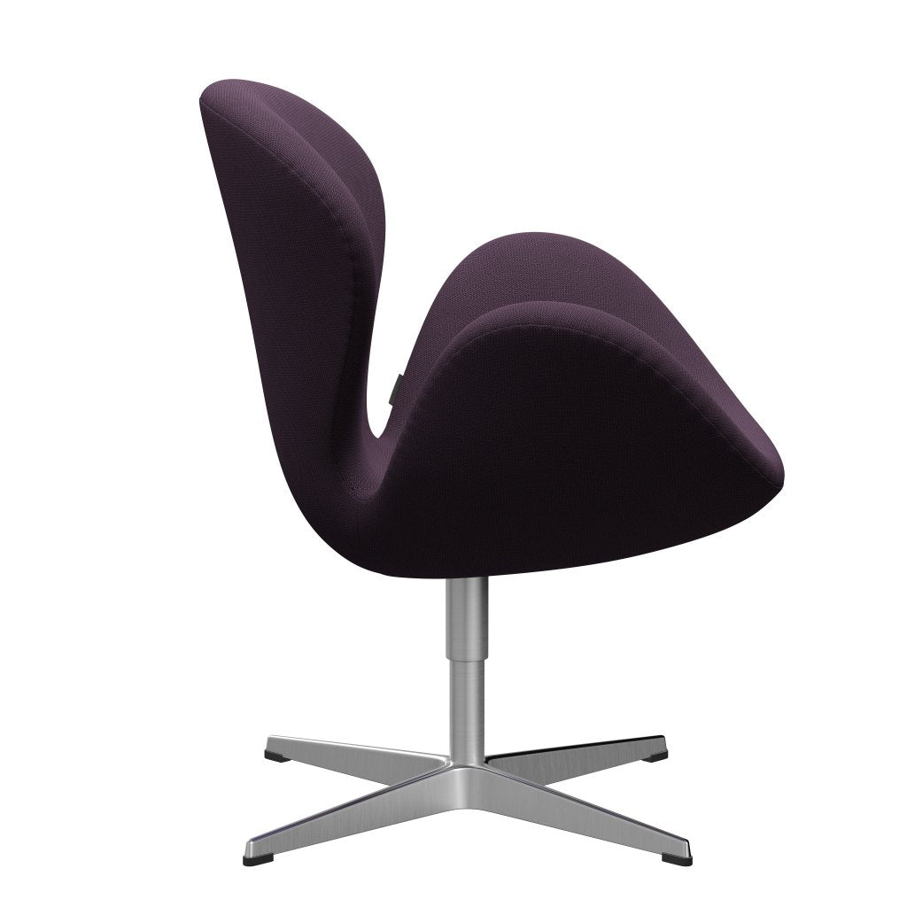 Fritz Hansen Swan -stol, satinpolerad aluminium/fångst Dark Purple