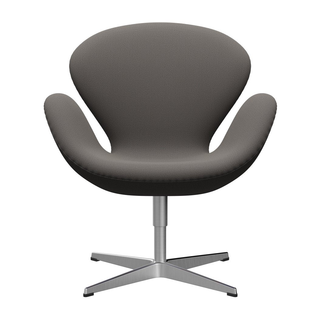 Fritz Hansen Swan -stol, satinpolerad aluminium/fångst Dark Hot Grey