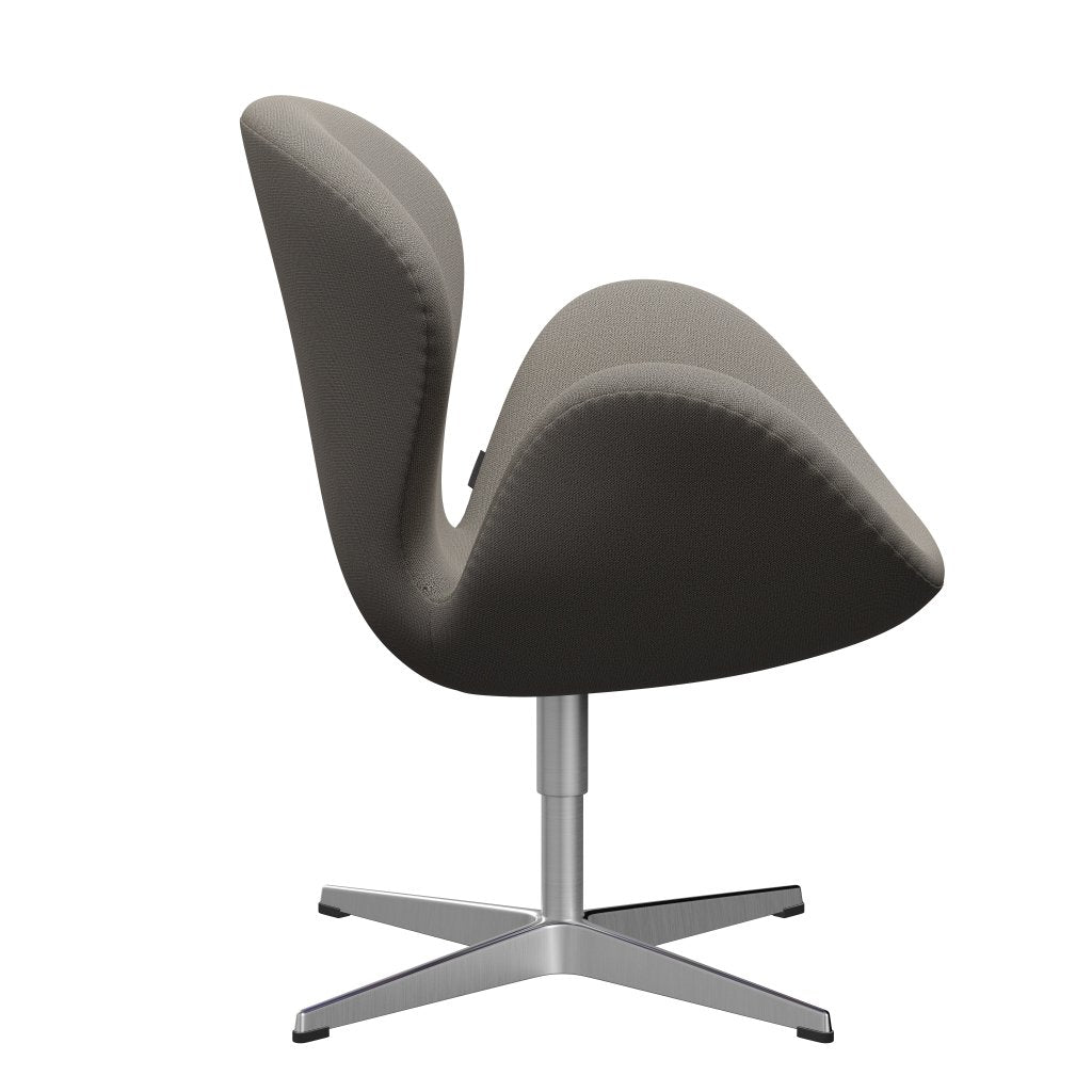 Fritz Hansen Swan -stol, satinpolerad aluminium/fångst varmgrå
