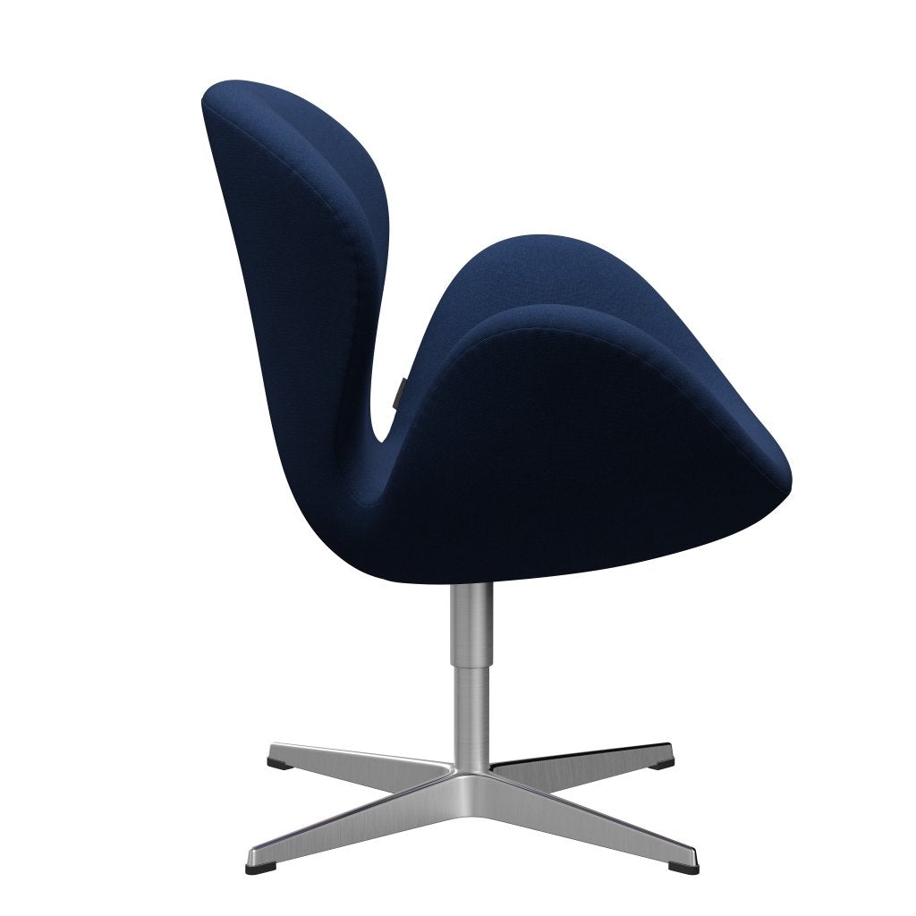 Fritz Hansen Swan -stol, satinpolerad aluminium/Christianshavn Blue Uni