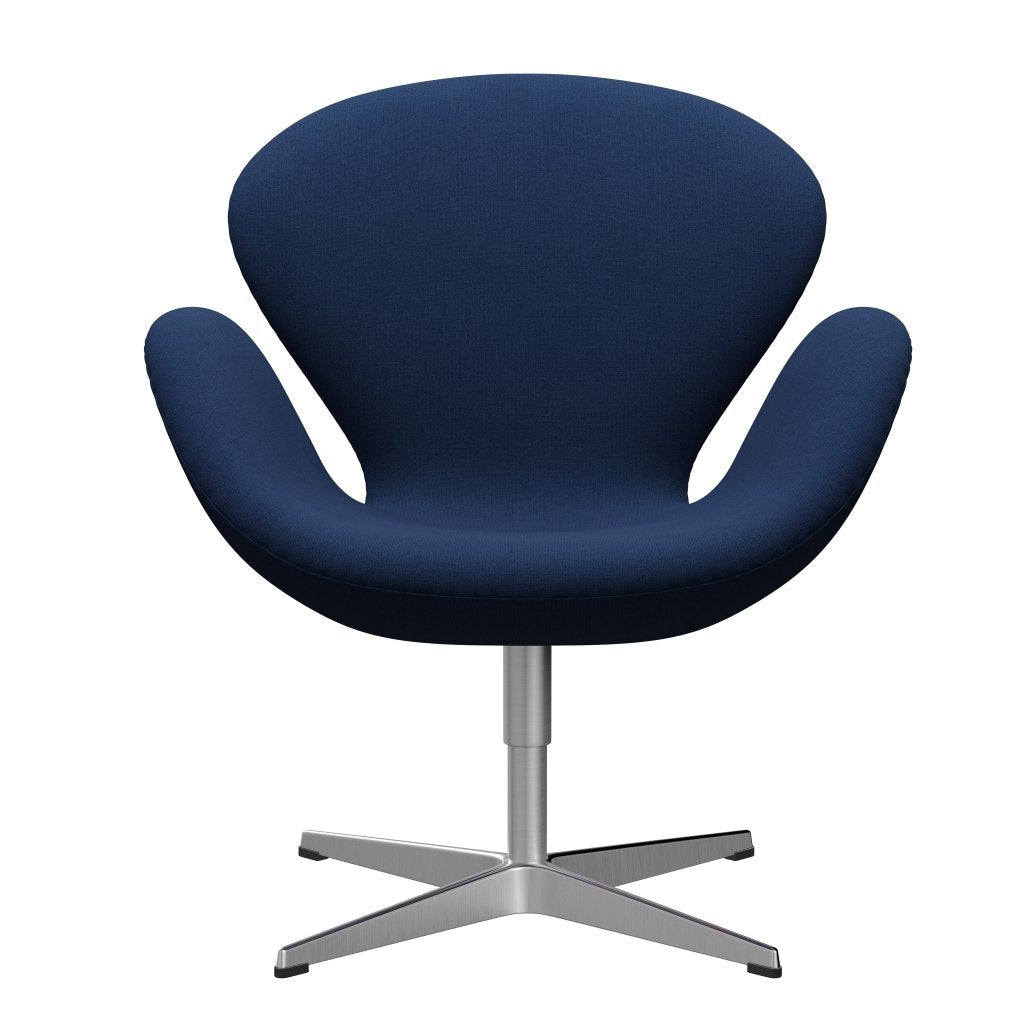 Fritz Hansen Swan -stol, satinpolerad aluminium/Christianshavn Blue Uni