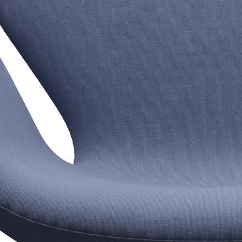 Fritz Hansen Swan Chair, Satin Polished Aluminium/Christianshavn Light Blue Uni