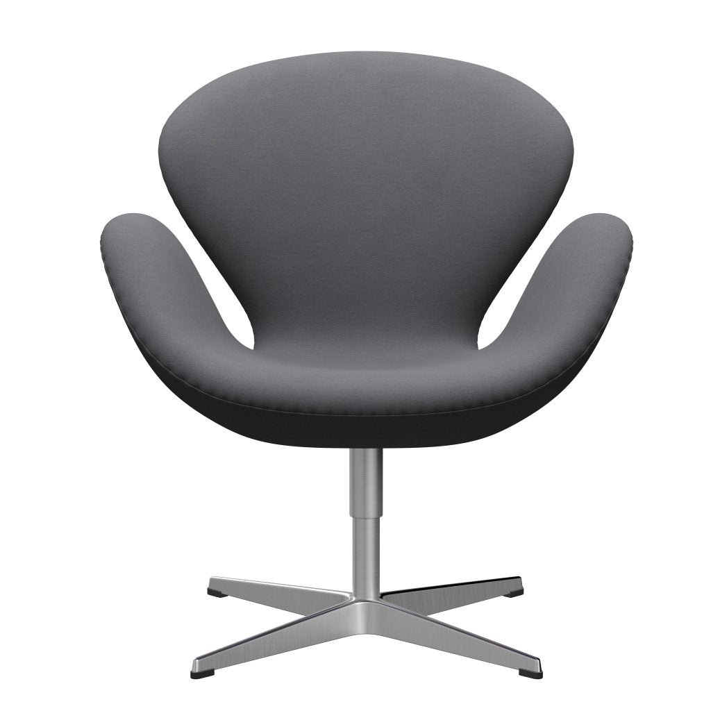 Fritz Hansen Swan Chair, Satin Polished Aluminium/Comfort Grey (01012)