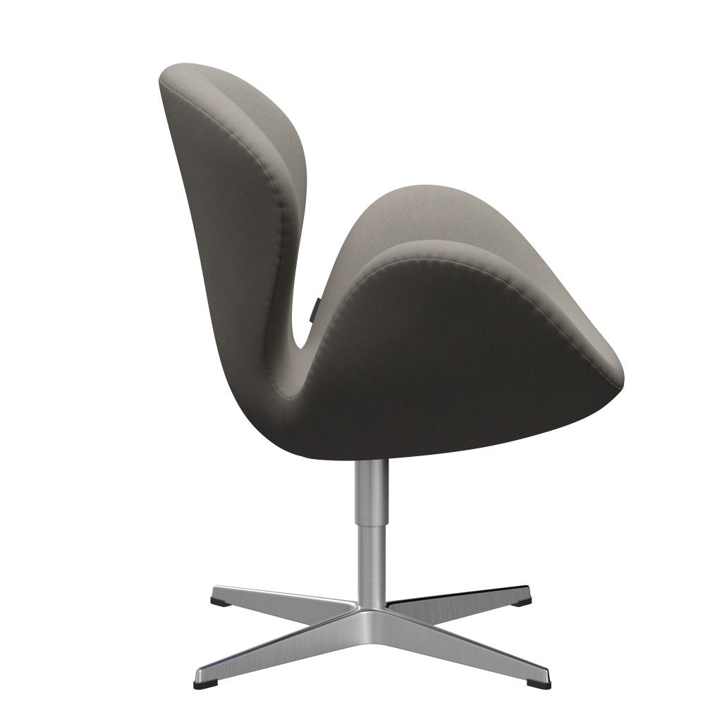 Fritz Hansen Swan Chair, Satin Polished Aluminium/Comfort Grey (60003)