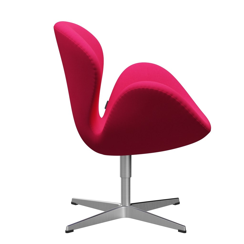 Fritz Hansen Swan Chair, Satin Polished Aluminium/Comfort Pink