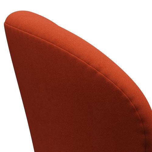 Fritz Hansen Swan -stol, Satin Polished Aluminium/Comfort Rust Red (09055)