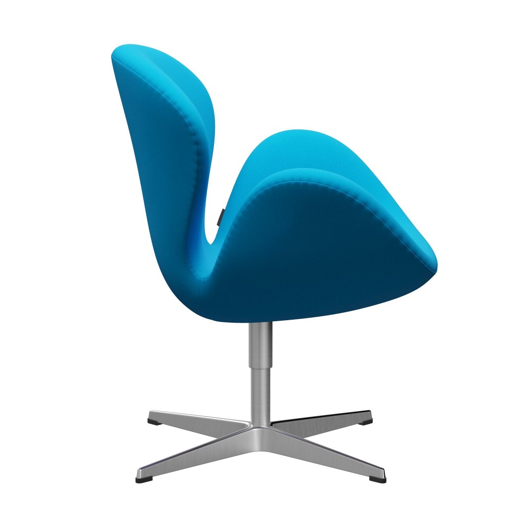 Fritz Hansen Swan Chair, Satin Polished Aluminium/Comfort Turquoise (67001)