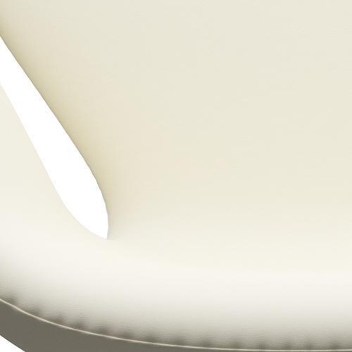 Fritz Hansen Swan Chair, Satin Polished Aluminium/Comfort White