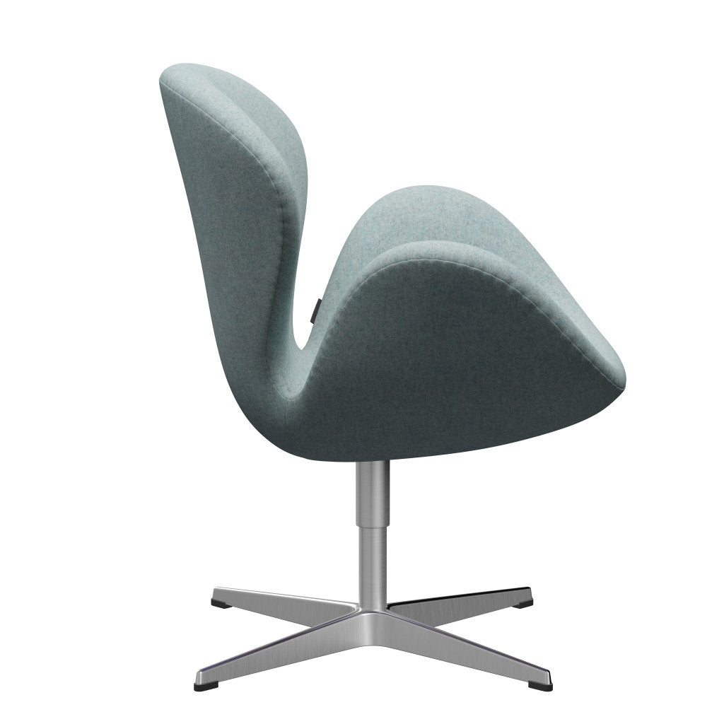 Fritz Hansen Swan -stol, satinpolerad aluminium/divina MD Mint