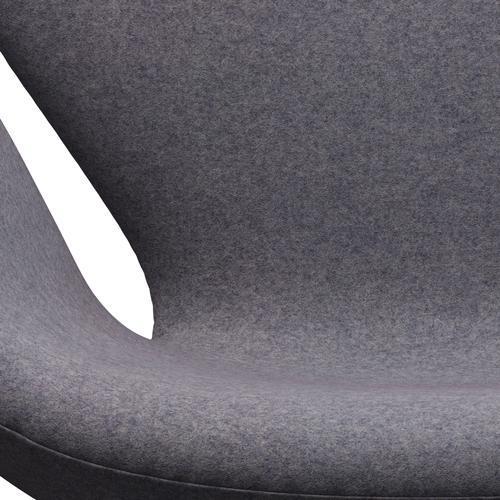 Fritz Hansen Swan Chair, Satin Polished Aluminium/Divina MD Pale Blue Grey