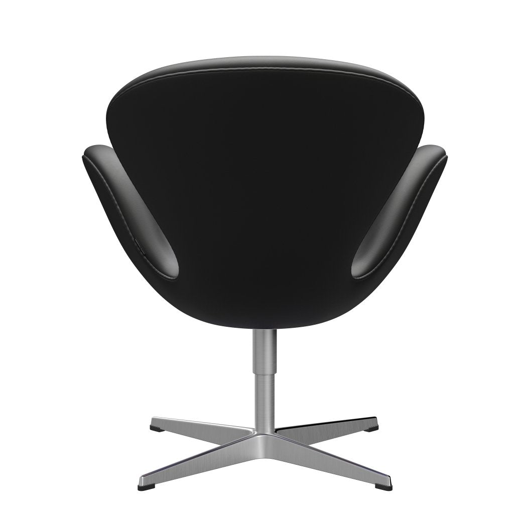 Fritz Hansen Swan -stol, satinpolerad aluminium/essentiell svart