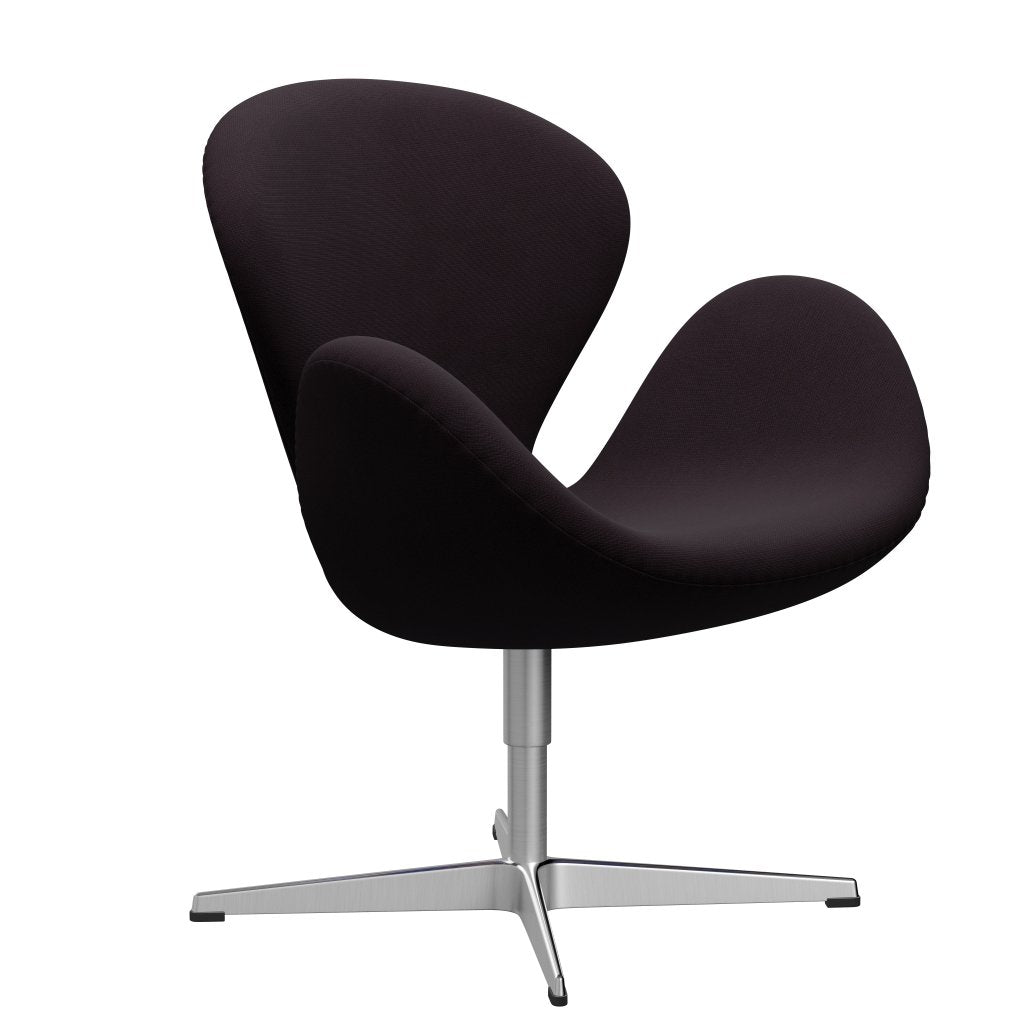 Fritz Hansen Swan Chair, Satin Polished Aluminium/Fame Brown (61108)
