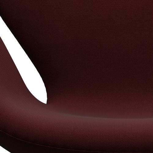 Fritz Hansen Swan Chair, Satin Polished Aluminium/Fame Dark Bourgogne