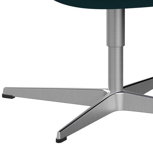 Fritz Hansen Swan -stol, satinpolerad aluminium/berömmelse grön turkos