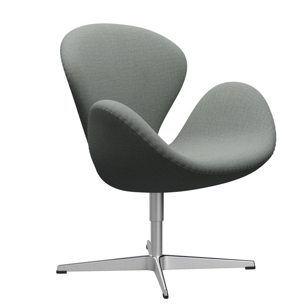 Fritz Hansen Swan -stol, satinpolerad aluminium/fiord Mid Grey Multi