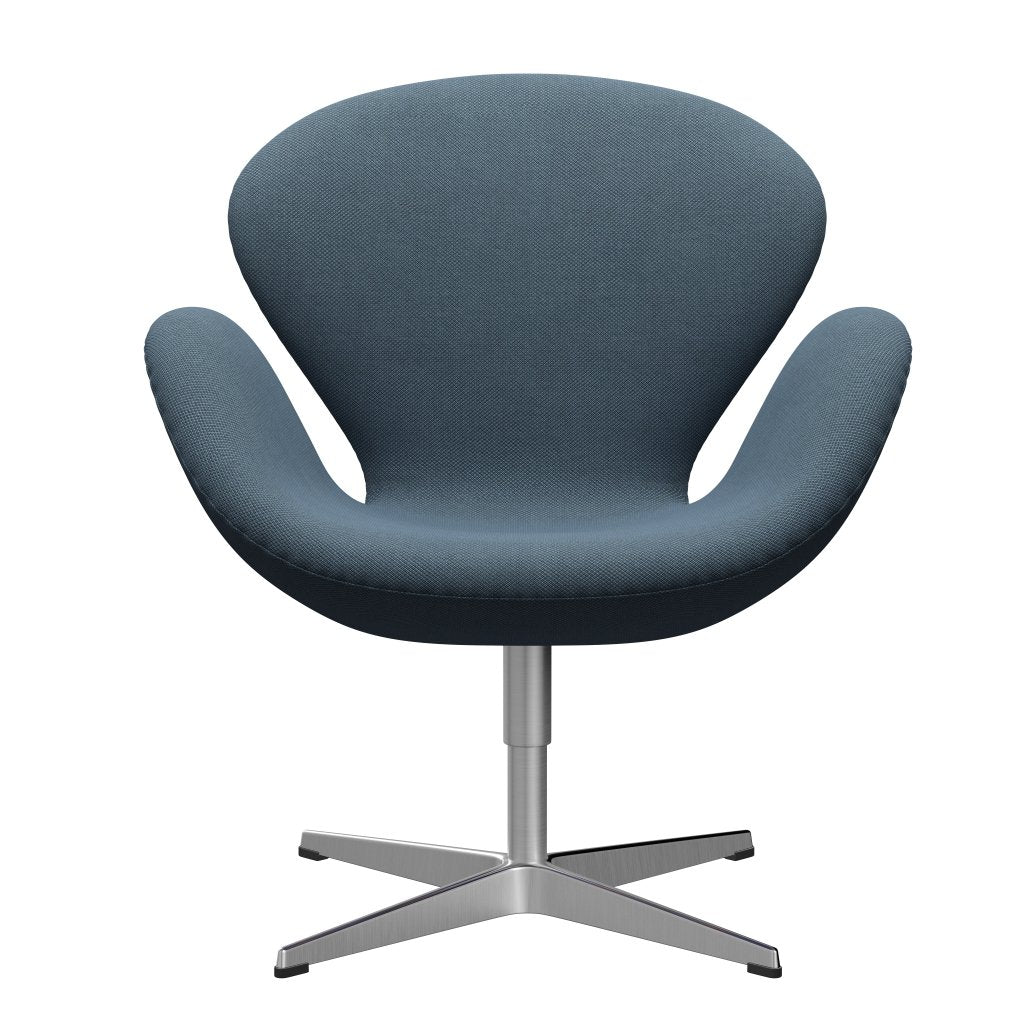 Fritz Hansen Swan -stol, satinpolerad aluminium/fiord Stone Blue