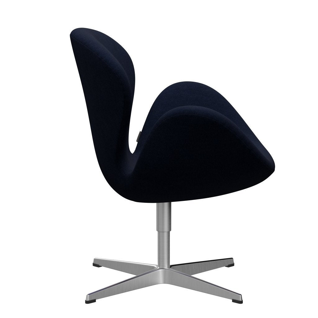 Fritz Hansen Swan Chair, Satin Polished Aluminium/Hallingdal Royal Blue