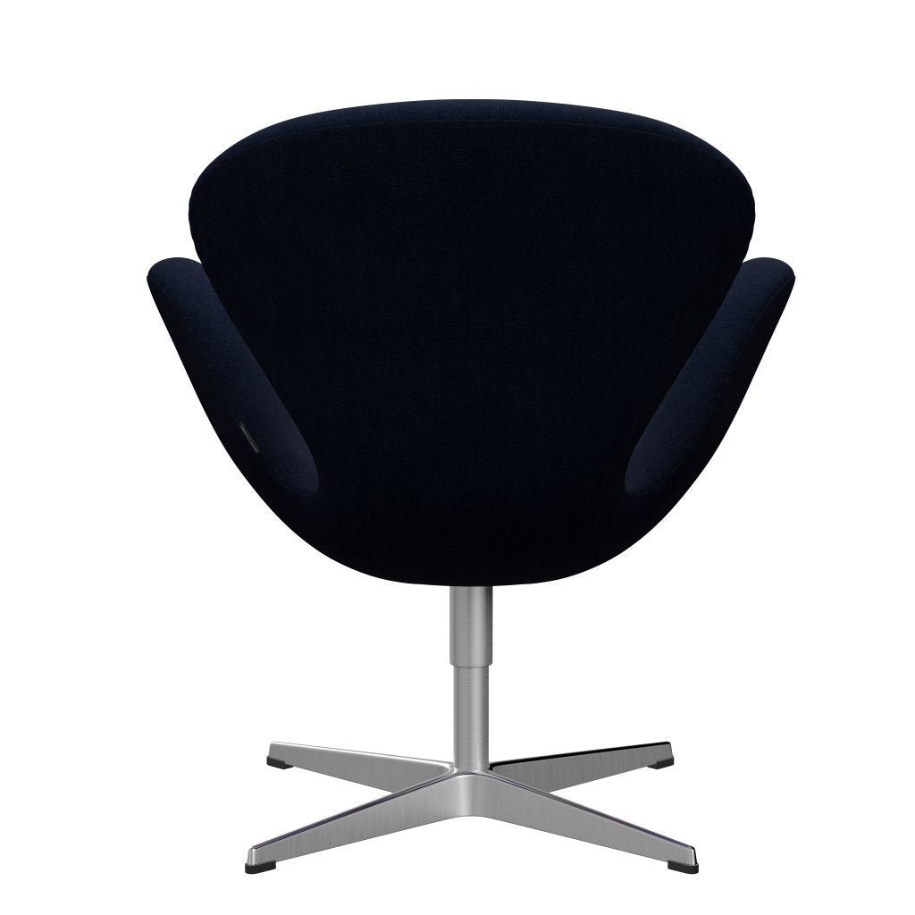Fritz Hansen Swan Chair, Satin Polished Aluminium/Hallingdal Royal Blue