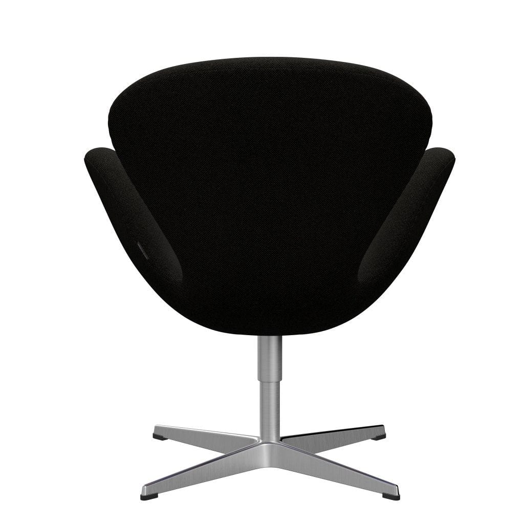 Fritz Hansen Swan Chair, Satin Polished Aluminium/Hallingdal Black/Grey (173)