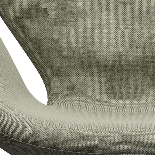 Fritz Hansen Swan-stol, satinpolerad aluminium/omskull äggvit/naturlig